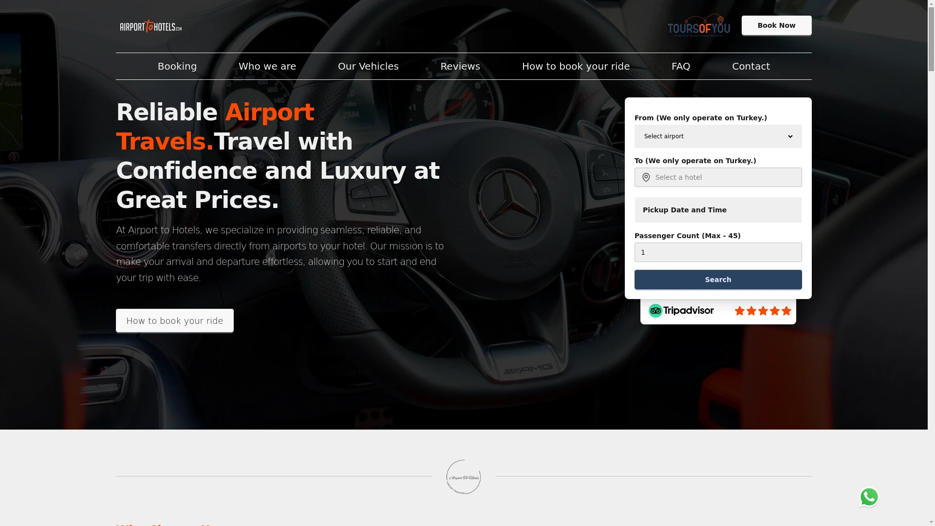 hotel design landing page