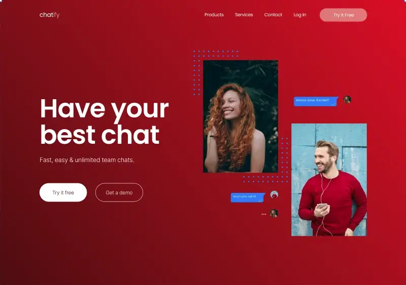 hotel design landing page